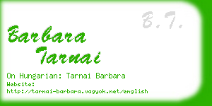 barbara tarnai business card